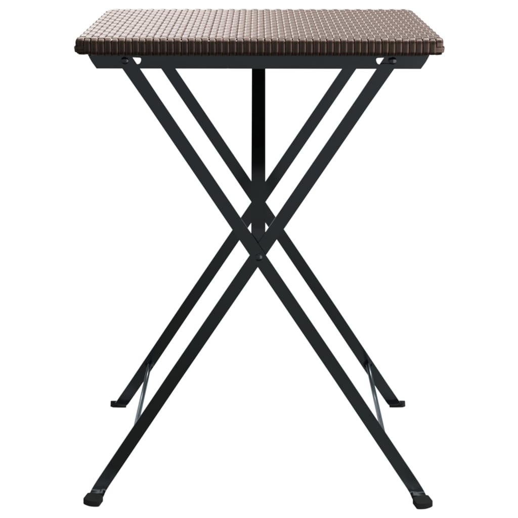 8720845689957_g_en_hd_2 vidaXL Folding Bistro Table Brown 55x54x71 cm Poly Rattan - Image 4