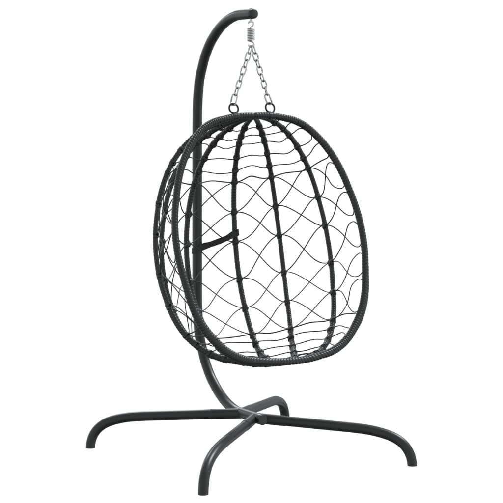 8720845690038_g_en_hd_5 vidaXL Hanging Egg Chair with Cushion Anthracite Poly Rattan&Steel - Image 7