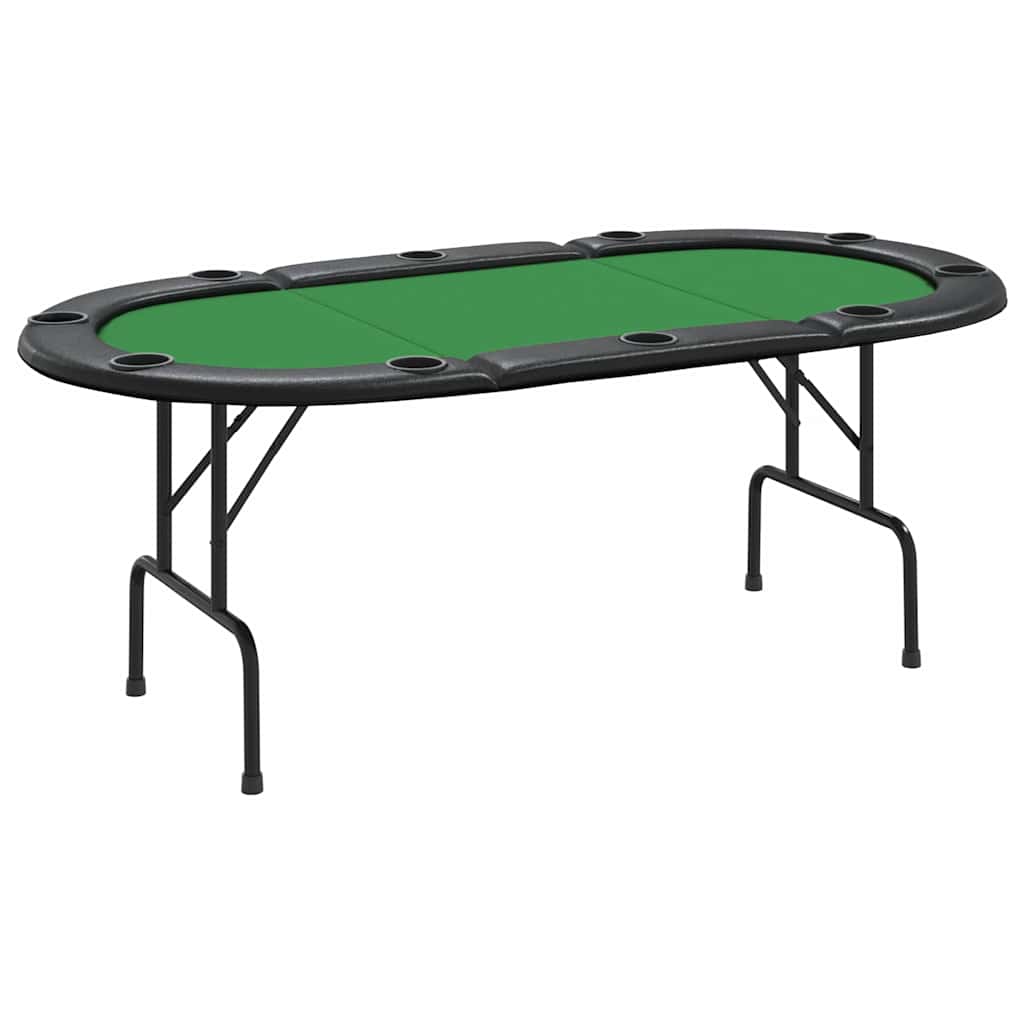 8720845690083_a_en_hd_1 vidaXL 10-Player Folding Poker Table Green 207x106x76 cm - Image 2