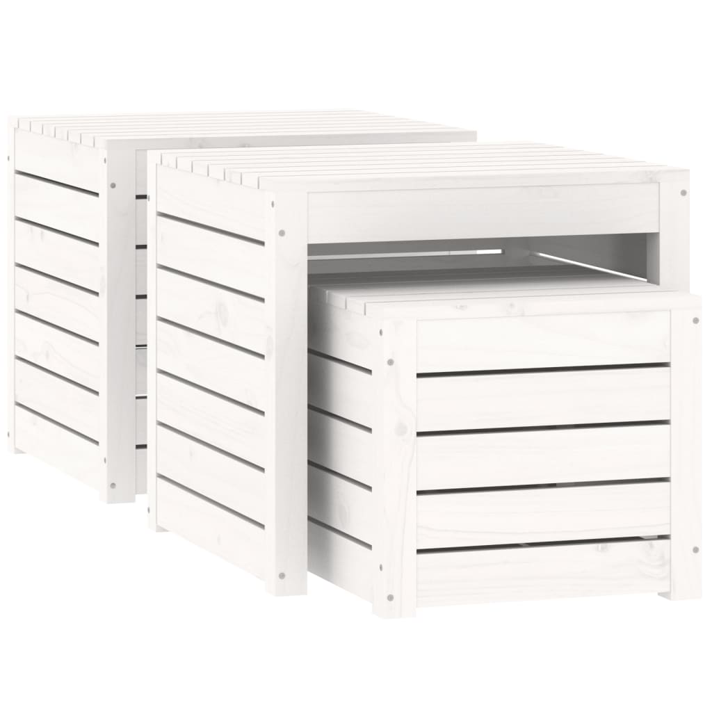 8720845690908_g_en_hd_3 vidaXL 3 Piece Garden Box Set White Solid Wood Pine - Image 5