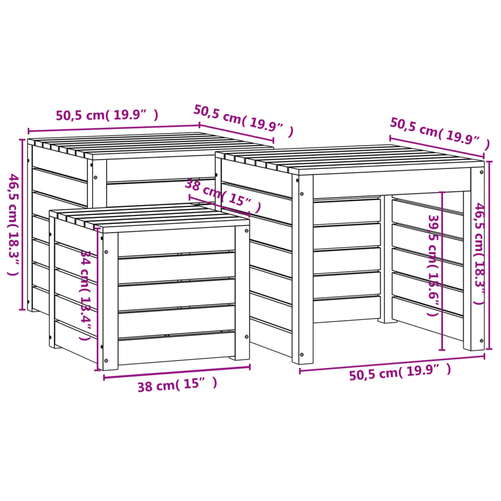 8720845690908_g_en_hd_8 vidaXL 3 Piece Garden Box Set White Solid Wood Pine - Image 10