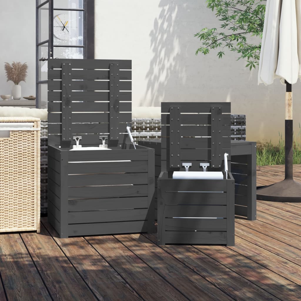 8720845690915_g_en_hd_1 vidaXL 3 Piece Garden Box Set Grey Solid Wood Pine - Image 3