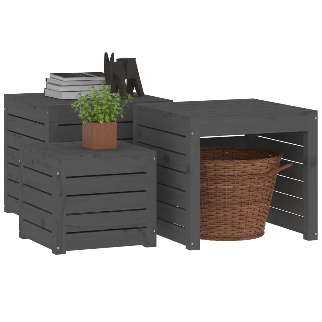 8720845690915_g_en_hd_2 vidaXL 3 Piece Garden Box Set Grey Solid Wood Pine - Image 4