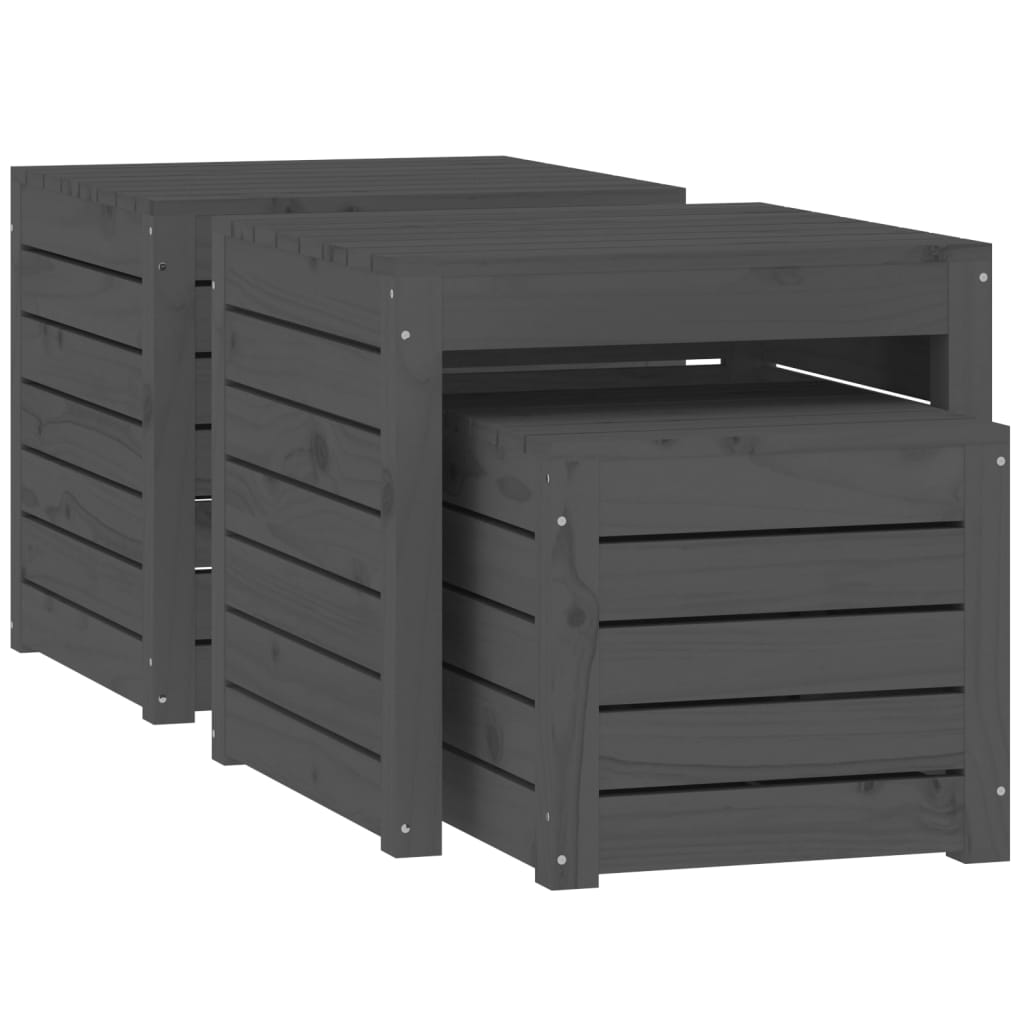 8720845690915_g_en_hd_3 vidaXL 3 Piece Garden Box Set Grey Solid Wood Pine - Image 5