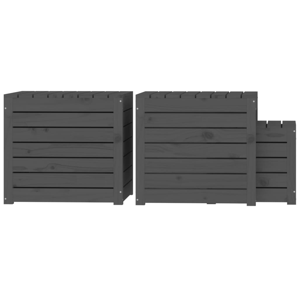 8720845690915_g_en_hd_5 vidaXL 3 Piece Garden Box Set Grey Solid Wood Pine - Image 7