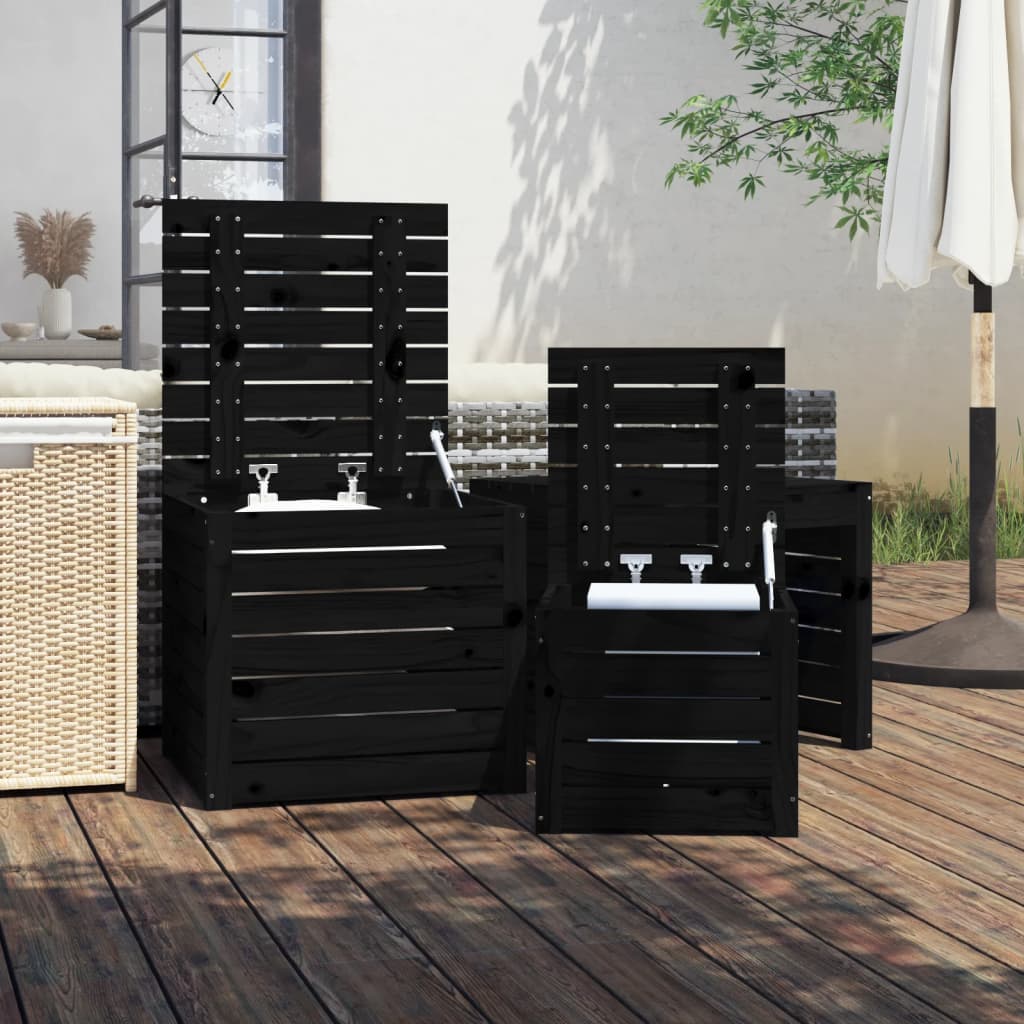 8720845690939_g_en_hd_1 vidaXL 3 Piece Garden Box Set Black Solid Wood Pine - Image 3