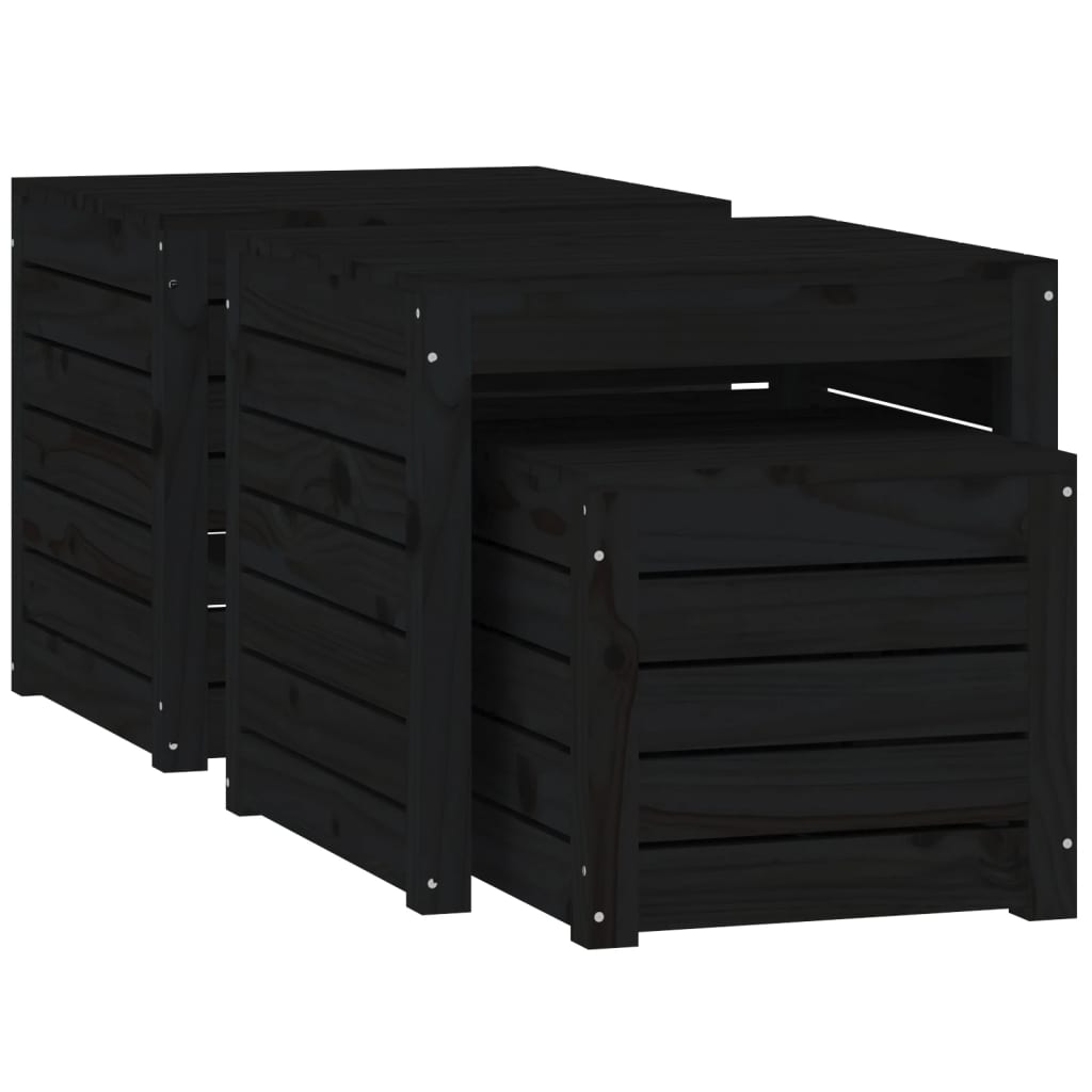 8720845690939_g_en_hd_3 vidaXL 3 Piece Garden Box Set Black Solid Wood Pine - Image 5