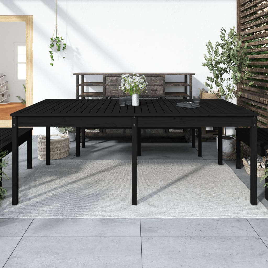 8720845691165_m_en_hd_1 vidaXL Garden Table Black 203.5x100x76 cm Solid Wood Pine - Image 1