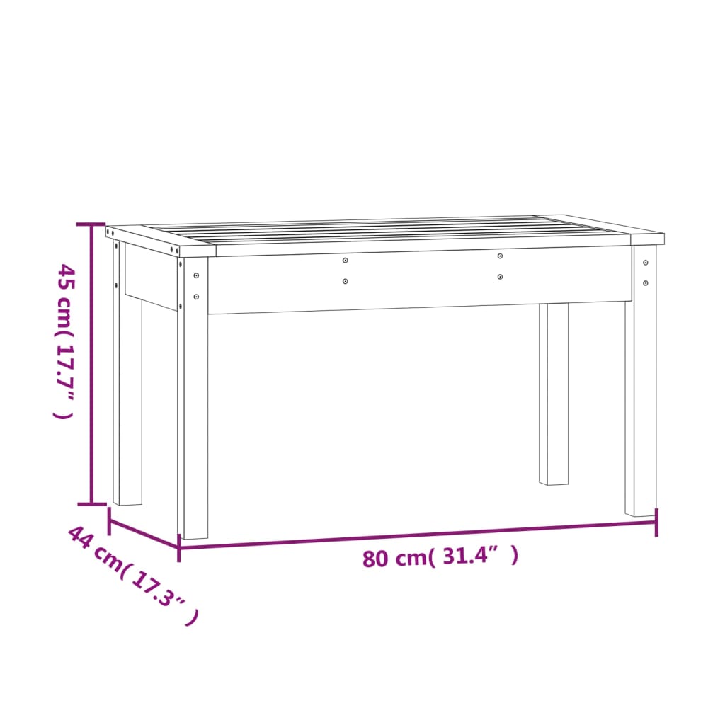 8720845691264_g_en_hd_6 vidaXL Garden Bench Grey 80x44x45 cm Solid Wood Pine - Image 8