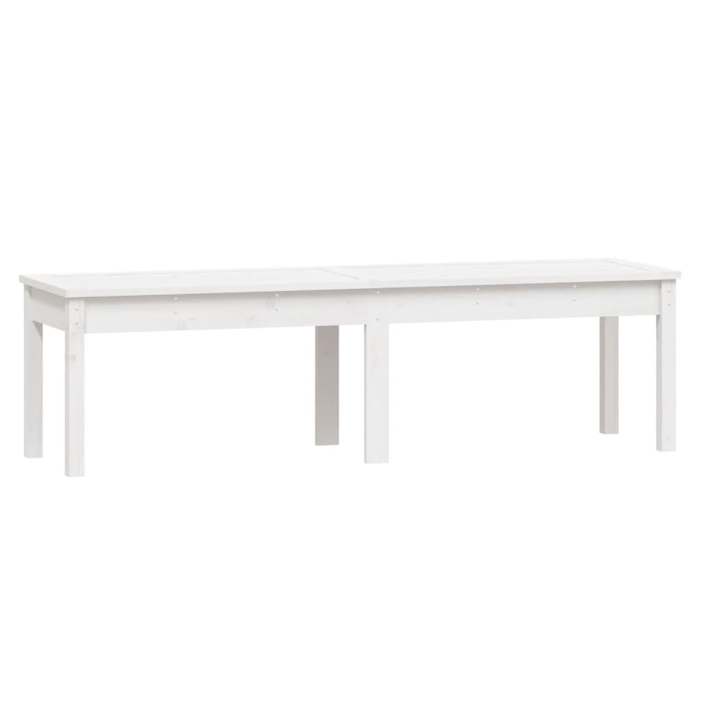 8720845691370_a_en_hd_1 vidaXL 2-Seater Garden Bench White 159.5x44x45 cm Solid Wood Pine - Image 2
