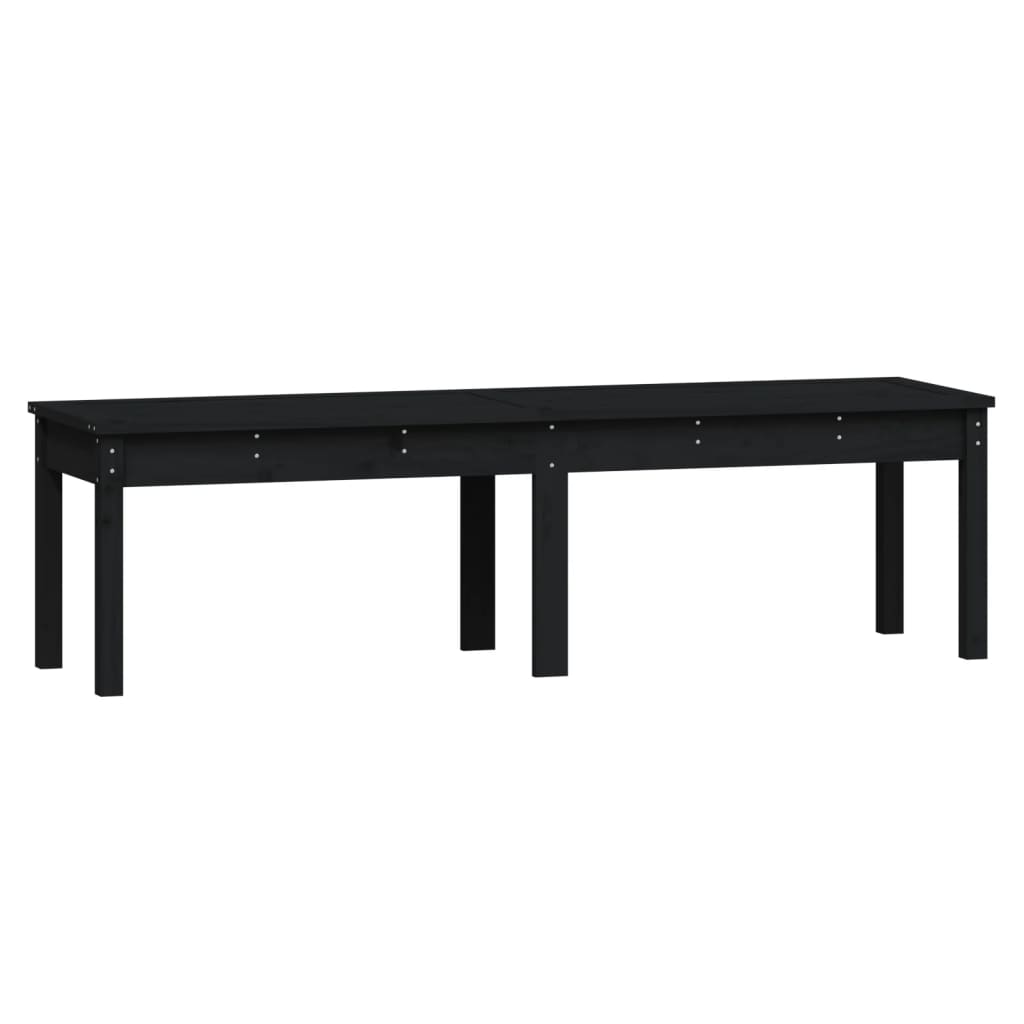8720845691400_a_en_hd_1 vidaXL 2-Seater Garden Bench Black 159.5x44x45 cm Solid Wood Pine - Image 2
