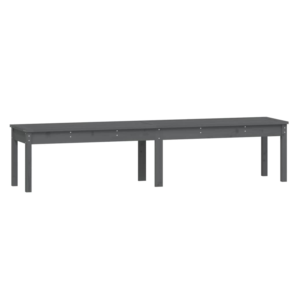 8720845691448_a_en_hd_1 vidaXL 2-Seater Garden Bench Grey 203.5x44x45 cm Solid Wood Pine - Image 2