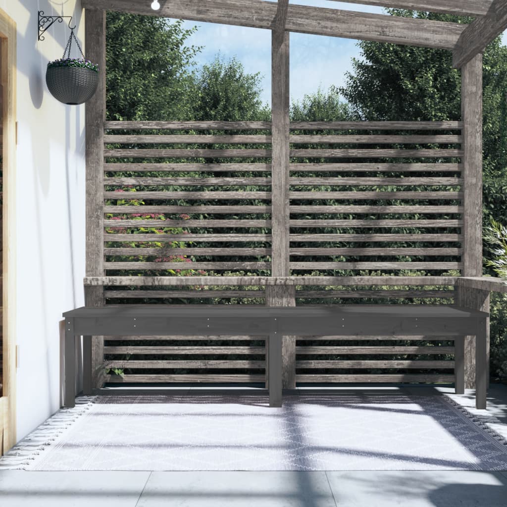 8720845691448_g_en_hd_1 vidaXL 2-Seater Garden Bench Grey 203.5x44x45 cm Solid Wood Pine - Image 3