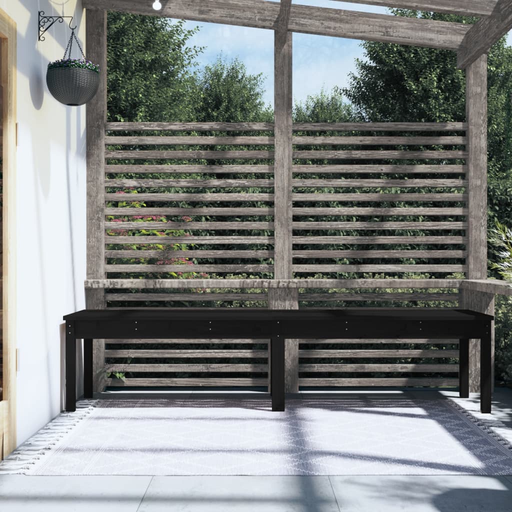 8720845691462_g_en_hd_1 vidaXL 2-Seater Garden Bench Black 203.5x44x45 cm Solid Wood Pine - Image 3