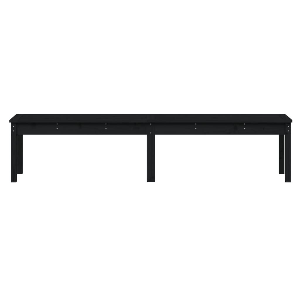 8720845691462_g_en_hd_2 vidaXL 2-Seater Garden Bench Black 203.5x44x45 cm Solid Wood Pine - Image 4
