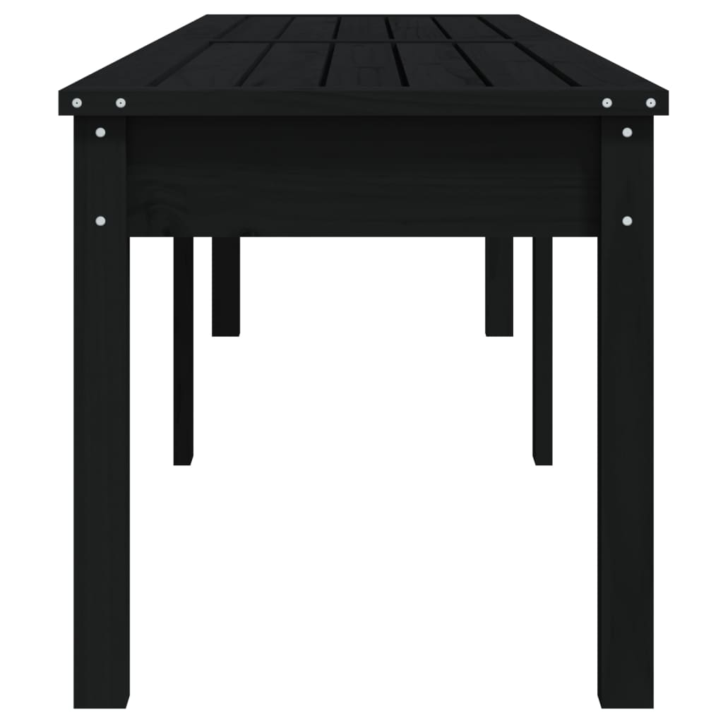 8720845691462_g_en_hd_3 vidaXL 2-Seater Garden Bench Black 203.5x44x45 cm Solid Wood Pine - Image 5