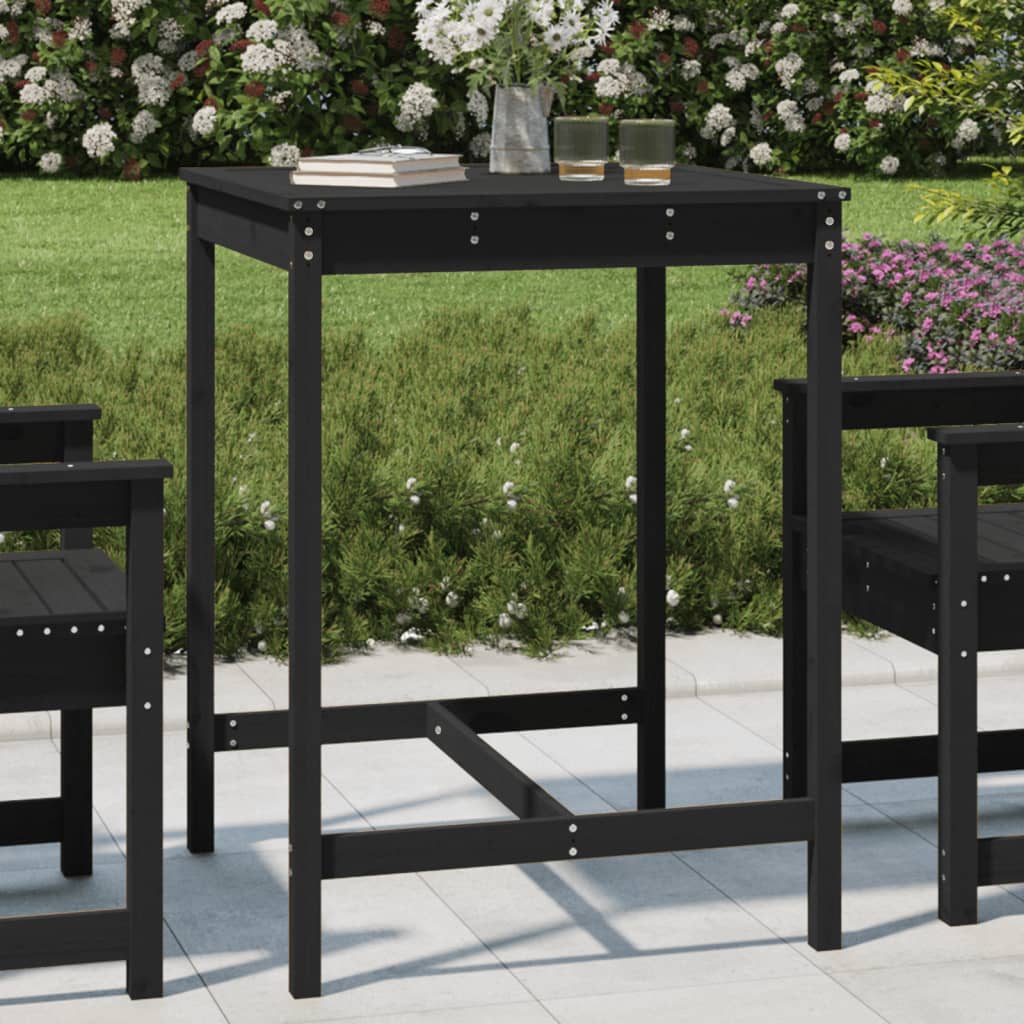 8720845692001_m_en_hd_1 vidaXL Garden Table Black 82.5x82.5x110 cm Solid Wood Pine - Image 1