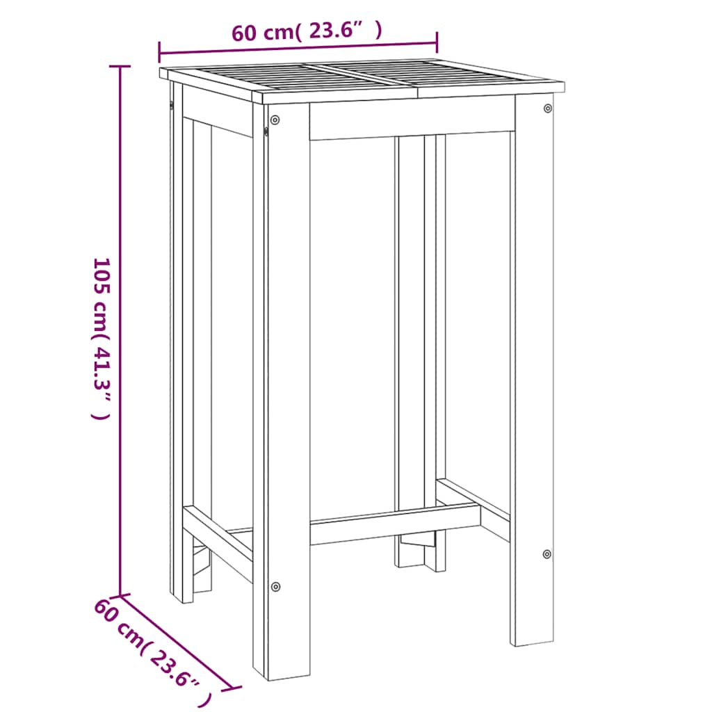 8720845693091_g_en_hd_4 vidaXL Garden Bar Table 60x60x105 cm Solid Wood Acacia - Image 6
