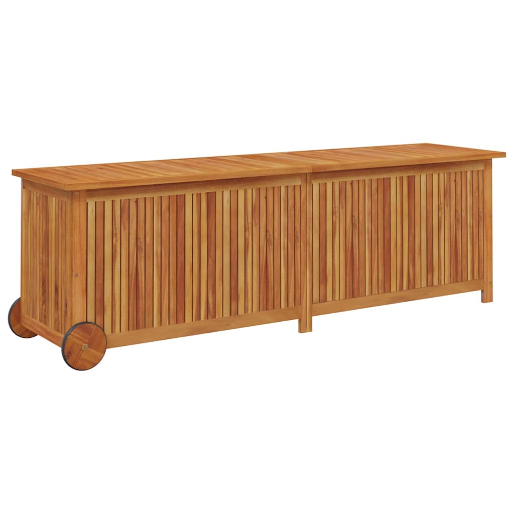 8720845693220_a_en_hd_1 vidaXL Garden Storage Box with Wheels 150x50x58 cm Solid Wood Acacia - Image 2