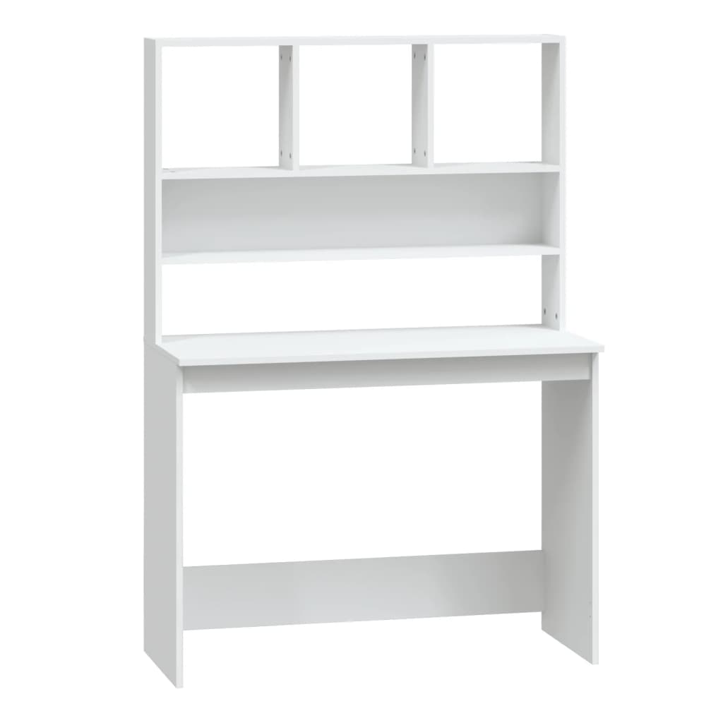 8720845693367_a_en_hd_1 vidaXL Desk with Shelves White 102x45x148 cm Engineered Wood - Image 2