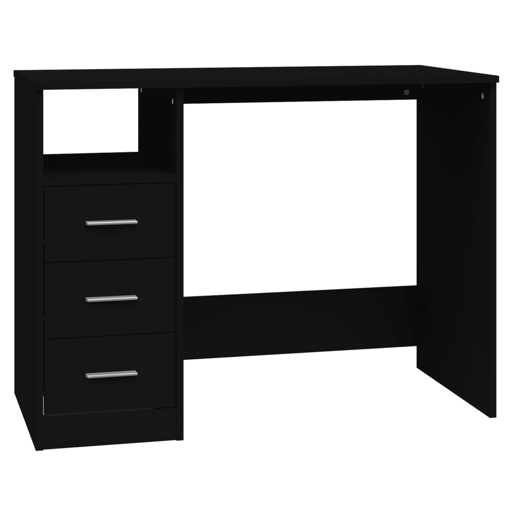 8720845693459_a_en_hd_1 vidaXL Desk with Drawers Black 102x50x76 cm Engineered Wood - Image 2