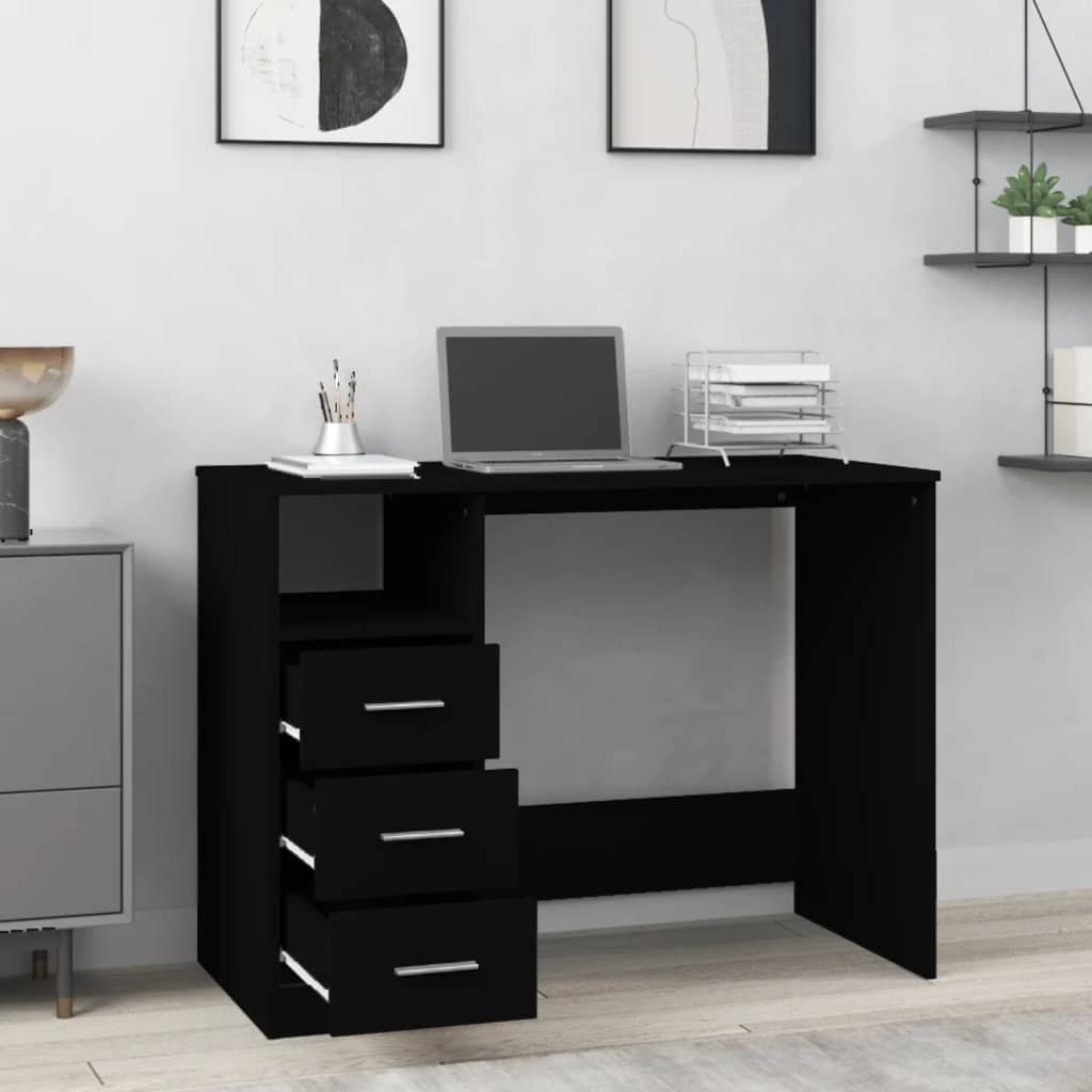 8720845693459_g_en_hd_1 vidaXL Desk with Drawers Black 102x50x76 cm Engineered Wood - Image 4