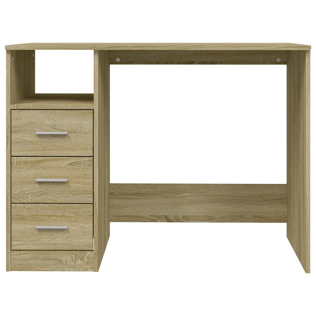 8720845693473_g_en_hd_4 vidaXL Desk with Drawers Sonoma Oak 102x50x76 cm Engineered Wood - Image 7