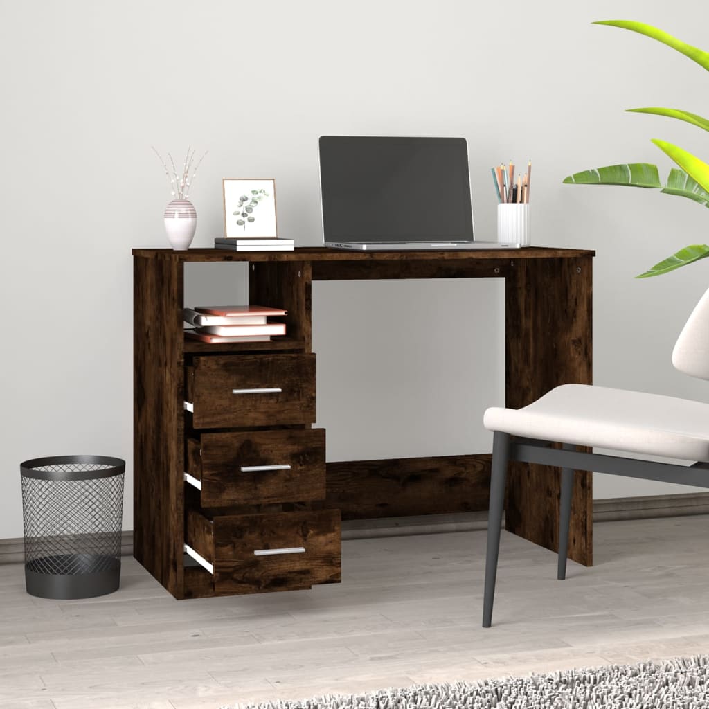 8720845693497_g_en_hd_1 vidaXL Desk with Drawers Smoked Oak 102x50x76 cm Engineered Wood - Image 4