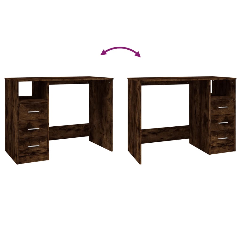 8720845693497_g_en_hd_7 vidaXL Desk with Drawers Smoked Oak 102x50x76 cm Engineered Wood - Image 10