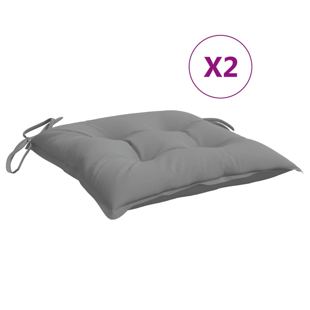 8720845708696_a_en_hd_1 vidaXL Chair Cushions 2 pcs Grey 40x40x7 cm Oxford Fabric - Image 2