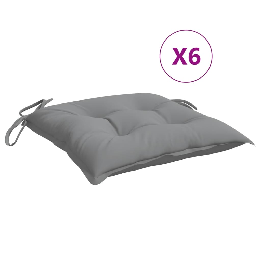 8720845708719_a_en_hd_1 vidaXL Chair Cushions 6 pcs Grey 40x40x7 cm Oxford Fabric - Image 2