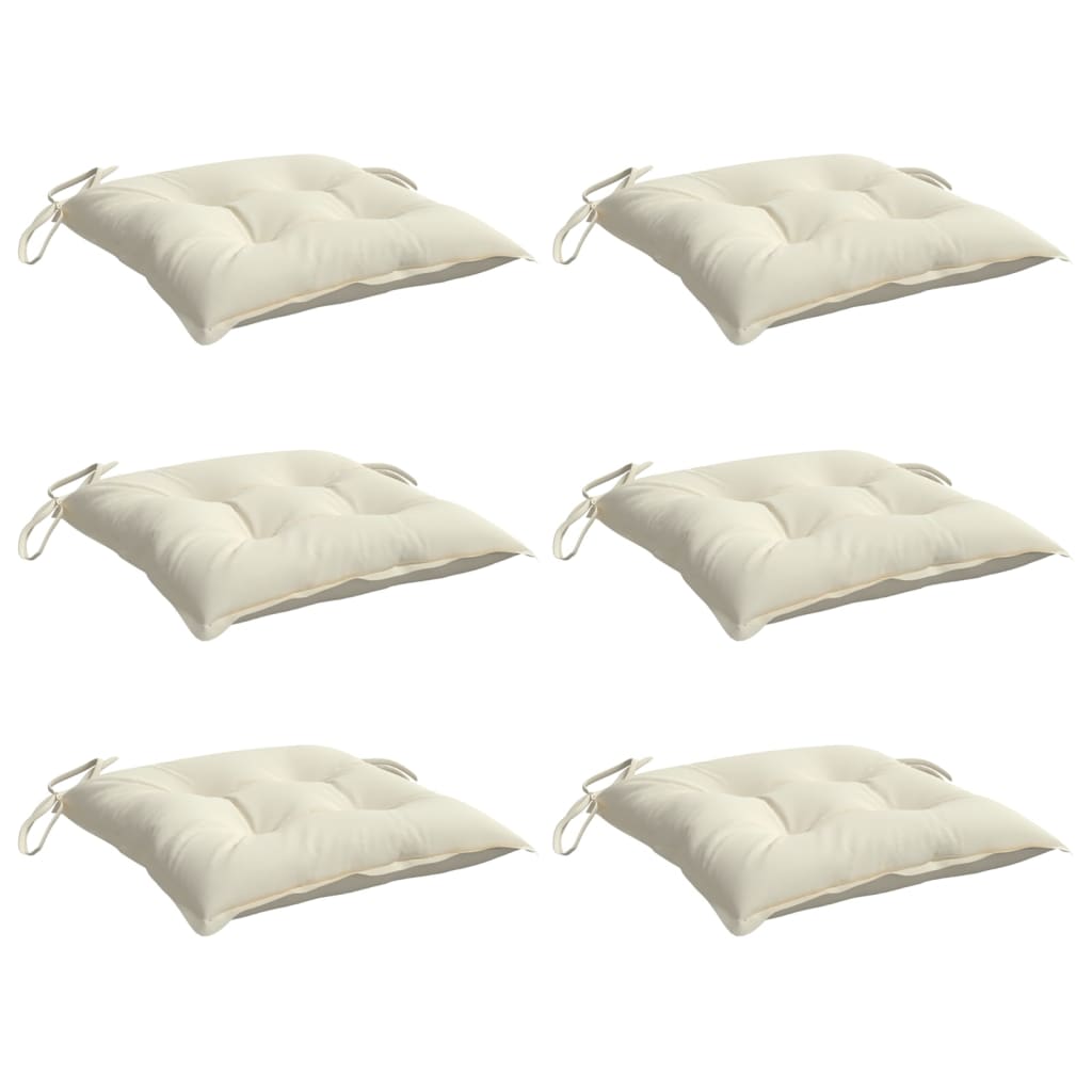 8720845708740_g_en_hd_1 vidaXL Chair Cushions 6 pcs Cream White 40x40x7 cm Oxford Fabric - Image 3