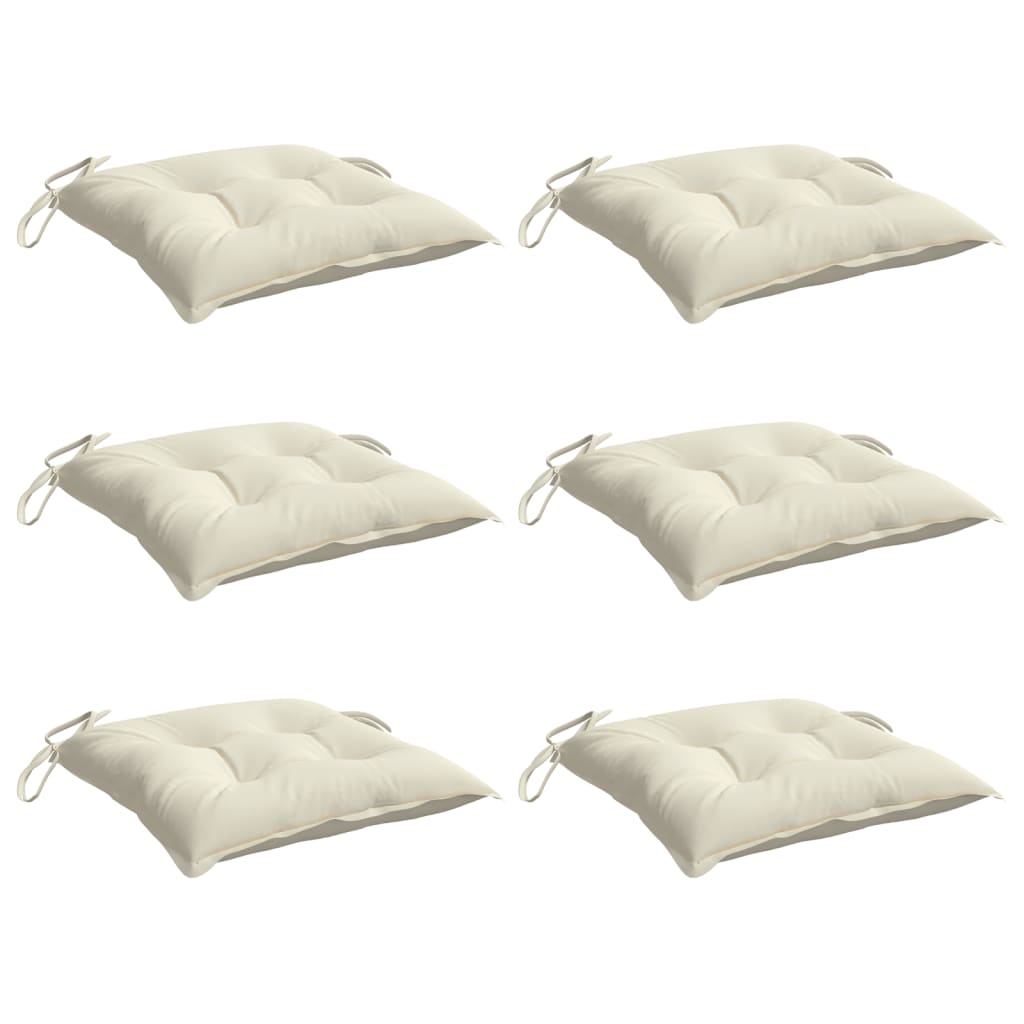 8720845709310_g_en_hd_1 vidaXL Chair Cushions 6 pcs Cream White 50x50x7 cm Oxford Fabric - Image 3