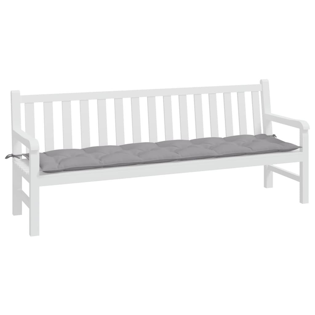 8720845710576_g_en_hd_1 vidaXL Garden Bench Cushion Grey 200x50x7 cm Oxford Fabric - Image 3