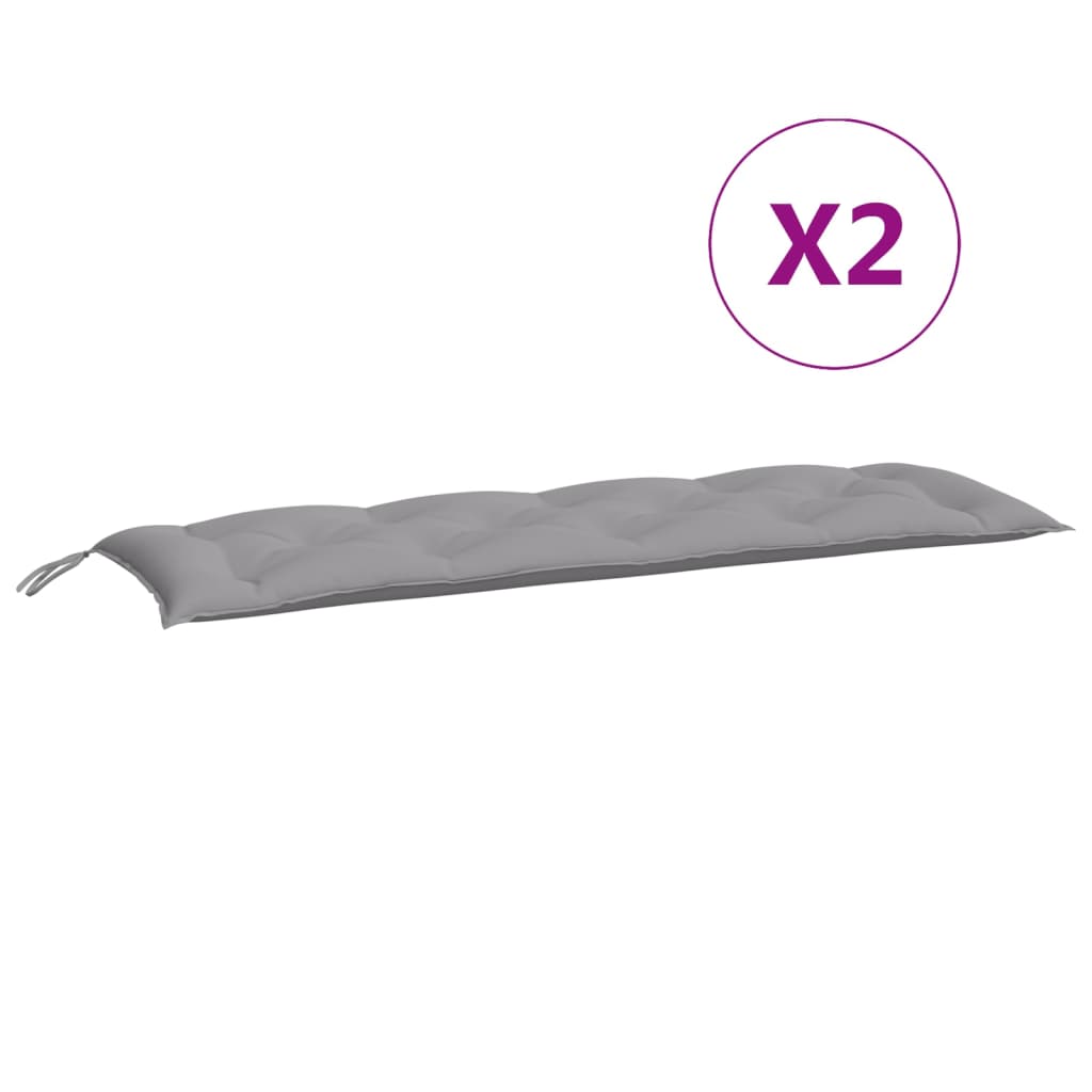 8720845711146_g_en_hd_3 vidaXL Garden Bench Cushions 2pcs Grey 150x50x7cm Oxford Fabric - Image 5