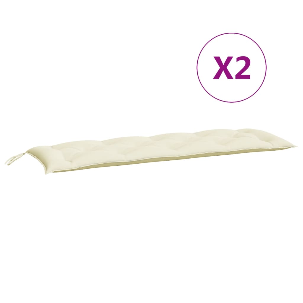 8720845711153_g_en_hd_3 vidaXL Garden Bench Cushions 2 pcs Cream White 150x50x7 cm Oxford Fabric - Image 5