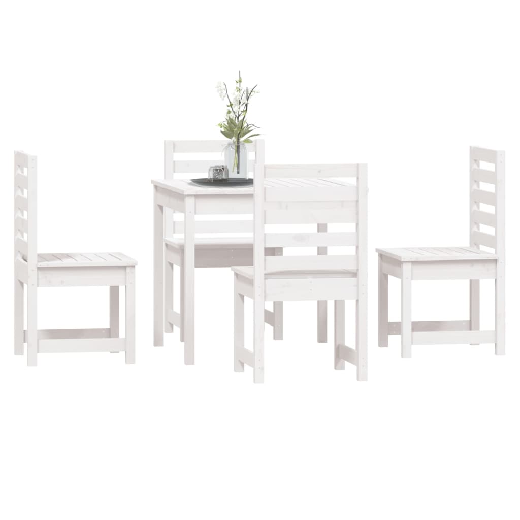 8720845716431_g_en_hd_2 vidaXL 5 Piece Garden Dining Set White Solid Wood Pine - Image 4