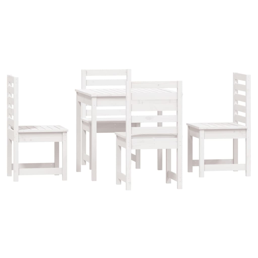 8720845716431_g_en_hd_3 vidaXL 5 Piece Garden Dining Set White Solid Wood Pine - Image 5