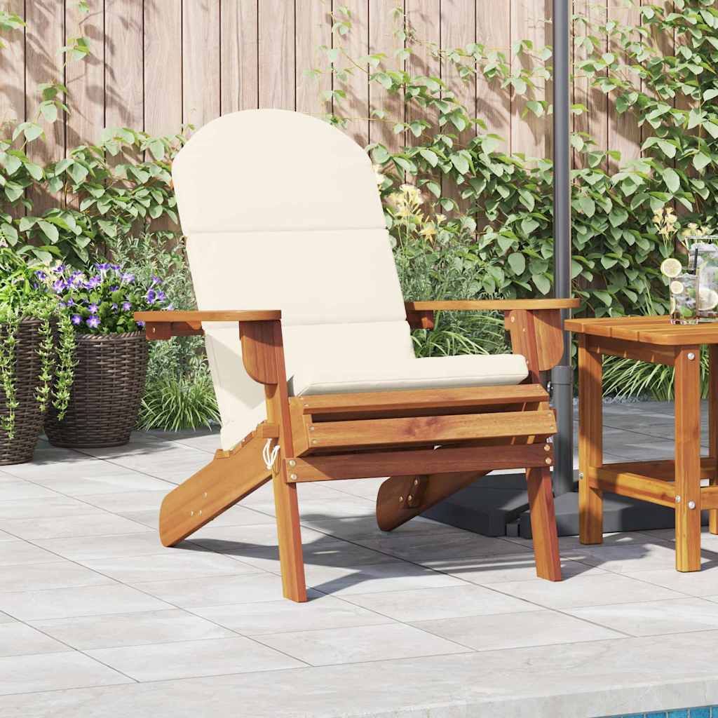 vidaXL Adirondack Garden Chair with Cushions Solid Wood Acacia