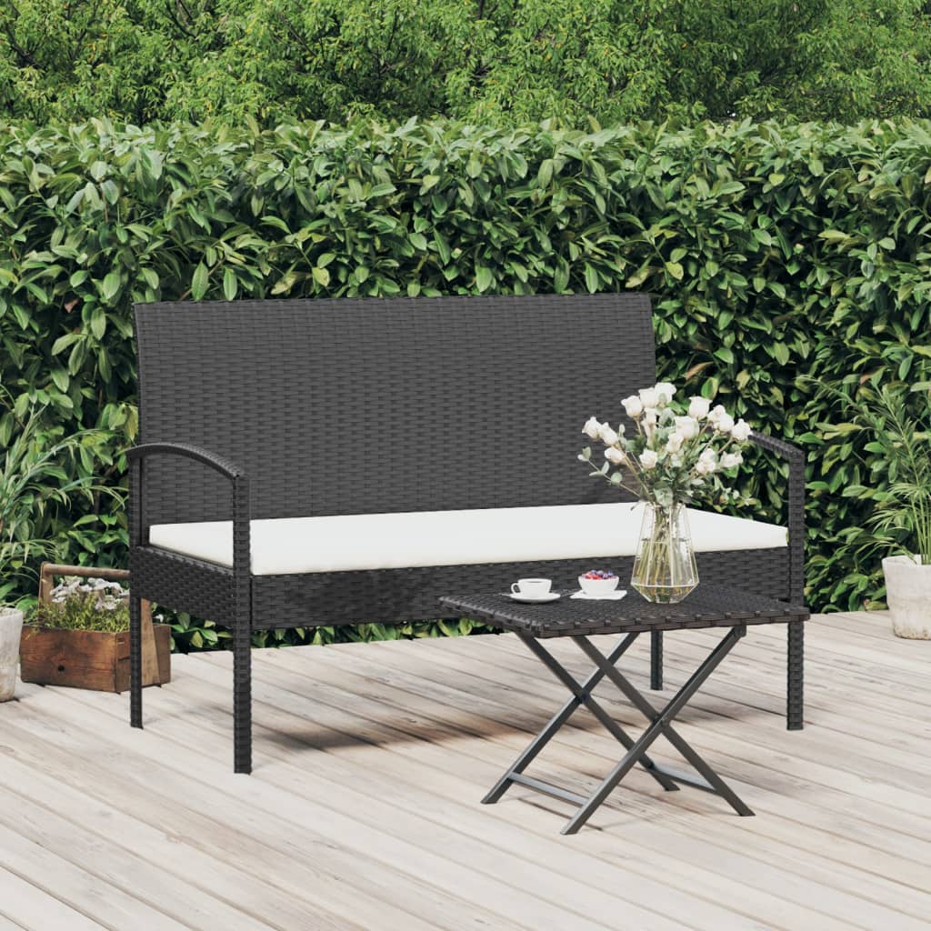 8720845717896_m_en_hd_1 vidaXL Garden Bench with Cushion Black 105 cm Poly Rattan - Image 1