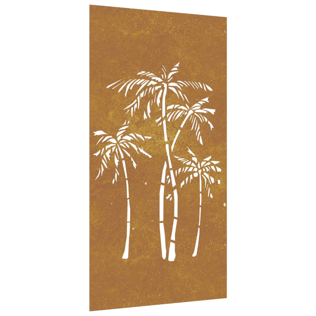 8720845719159_a_en_hd_1 vidaXL Garden Wall Decoration 105x55 cm Corten Steel Palm Tree Design - Image 2