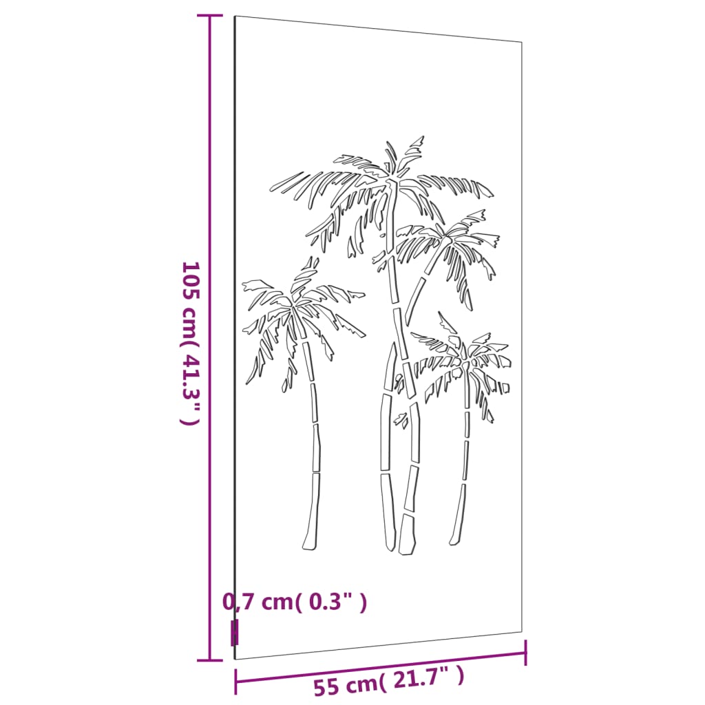 8720845719159_g_en_hd_6 vidaXL Garden Wall Decoration 105x55 cm Corten Steel Palm Tree Design - Image 8