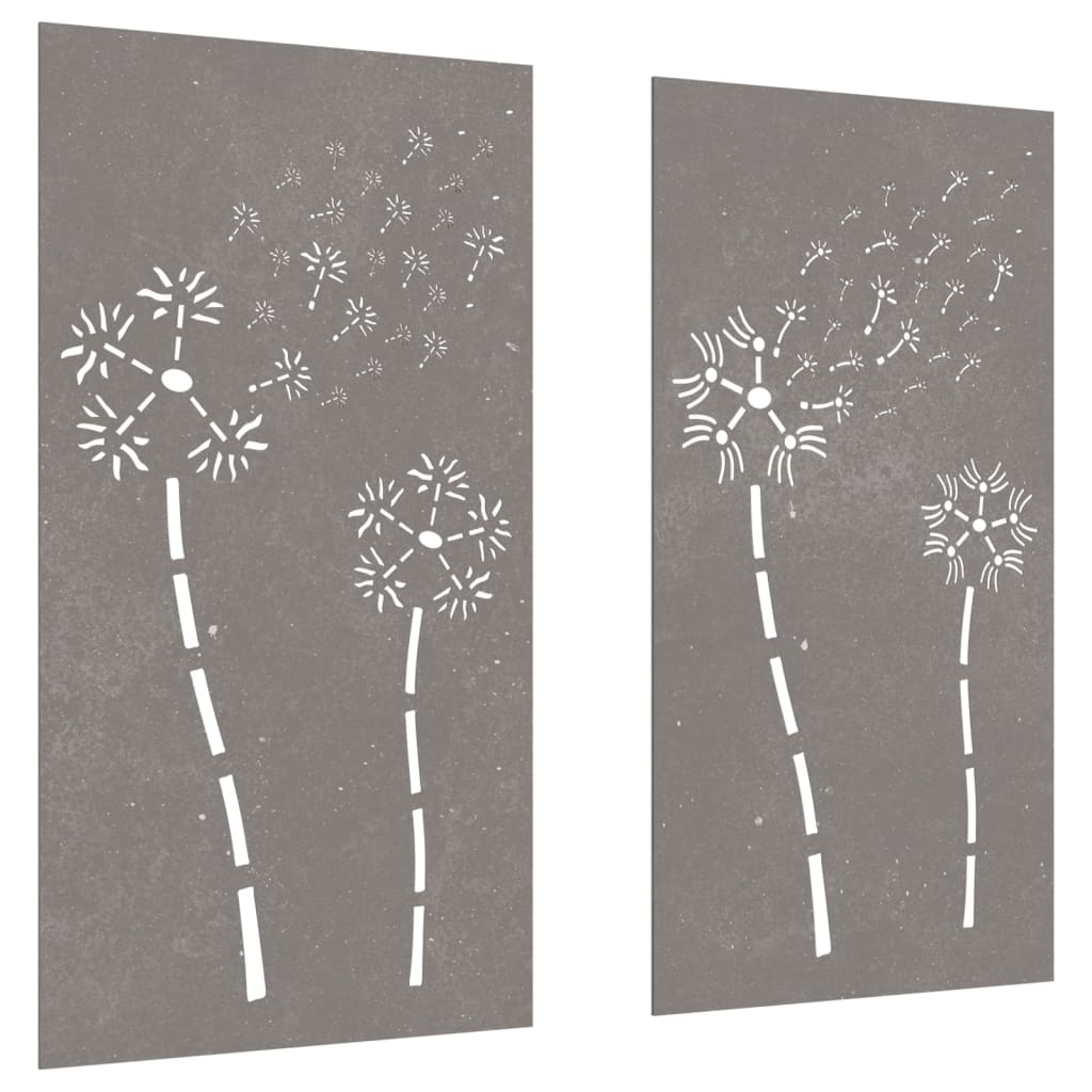 8720845719197_g_en_hd_1 vidaXL Garden Wall Decorations 2pcs 105x55cm Corten Steel Flower Design - Image 3