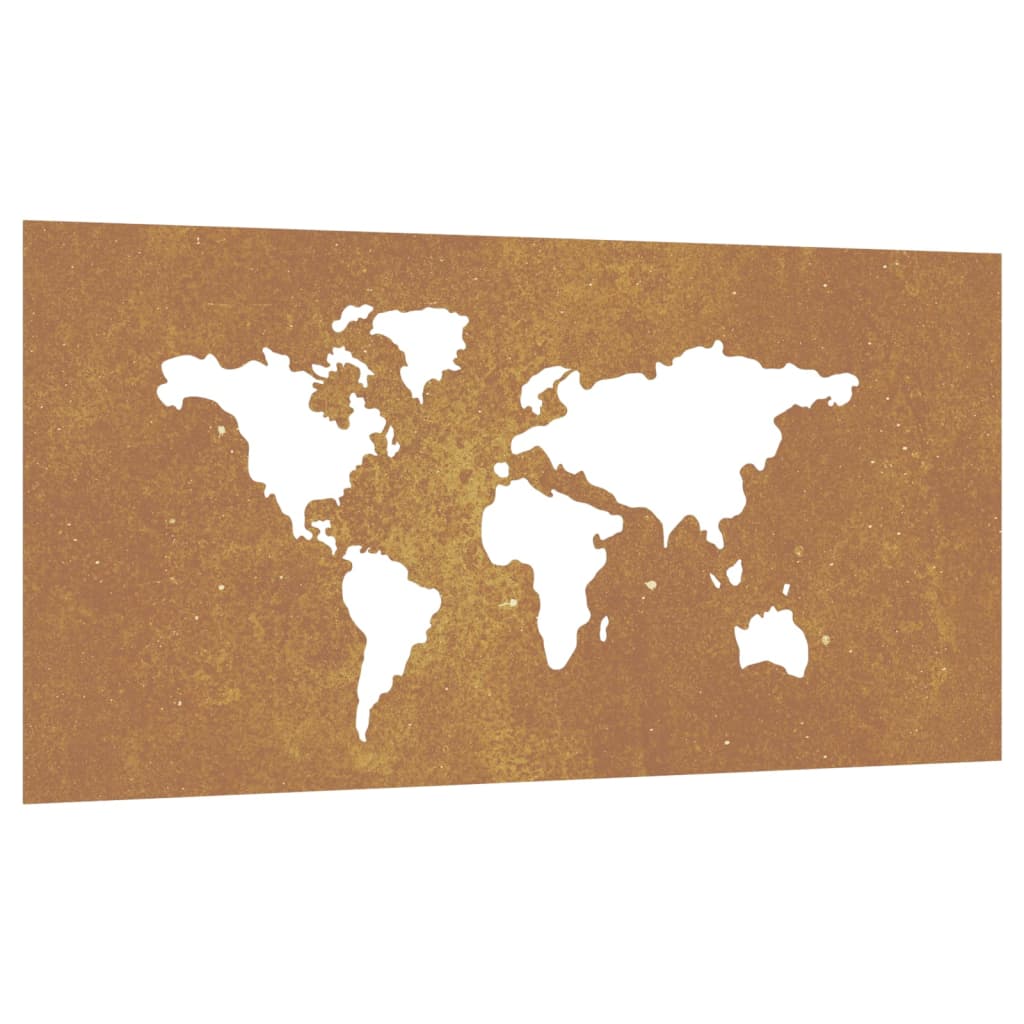 8720845719289_a_en_hd_1 vidaXL Garden Wall Decoration 105x55 cm Corten Steel World Map Design - Image 2