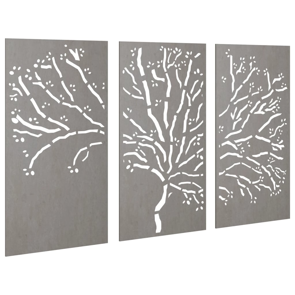 8720845719418_g_en_hd_1 vidaXL Garden Wall Decorations 3 pcs 105x55 cm Corten Steel Tree Design - Image 3