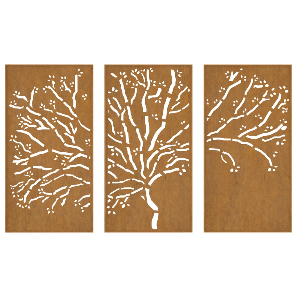 8720845719418_g_en_hd_3 vidaXL Garden Wall Decorations 3 pcs 105x55 cm Corten Steel Tree Design - Image 5