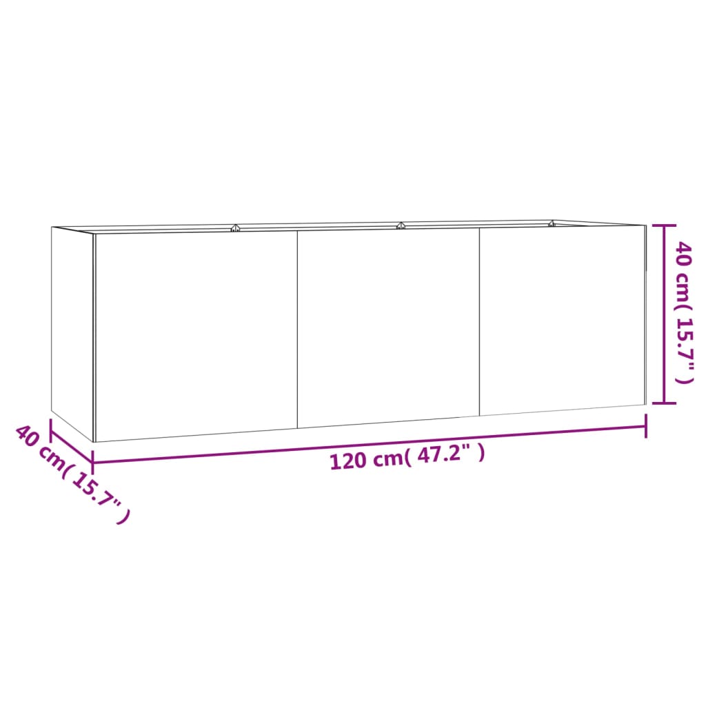 8720845719500_g_en_hd_6 vidaXL Garden Raised Bed 120x40x40 cm Corten Steel - Image 8