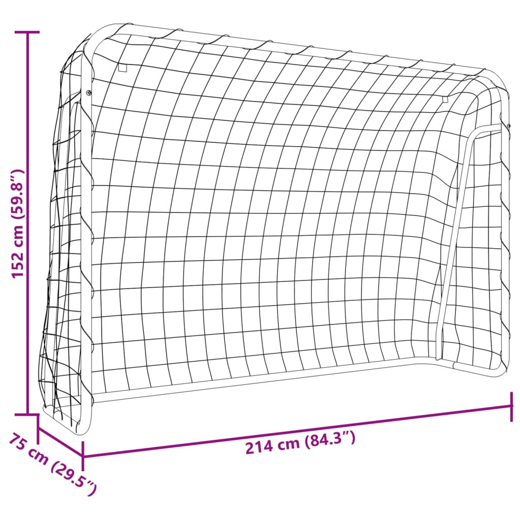 8720845719883_g_en_hd_5 vidaXL Football Goal with Net White 214x75x152 cm Steel&Polyester - Image 7