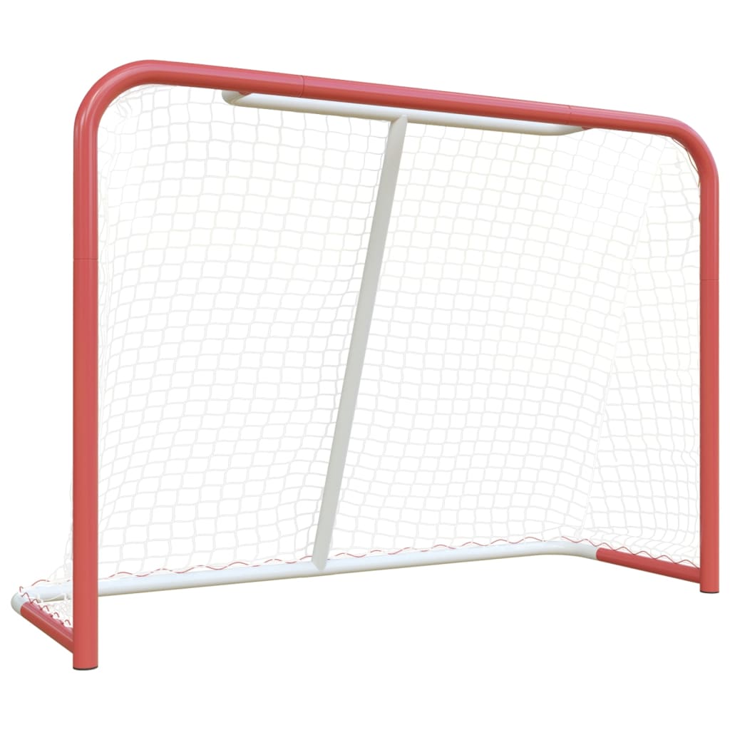 8720845719951_a_en_hd_1 vidaXL Hockey Goal with Net Red&White 153x60x118 cm Steel&Polyester - Image 2