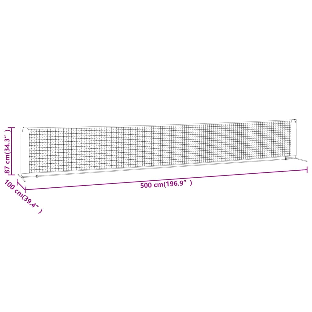 8720845720100_g_en_hd_7 vidaXL Tennis Net Black and Red 500x100x87 cm Polyester - Image 9